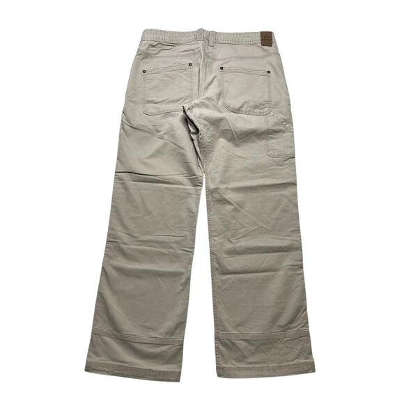 PrAna Pants Mens Sz 33x30 Tan Breathe Hiking Fishing Straight Cotton Canvas Y2K - Picture 3 of 12